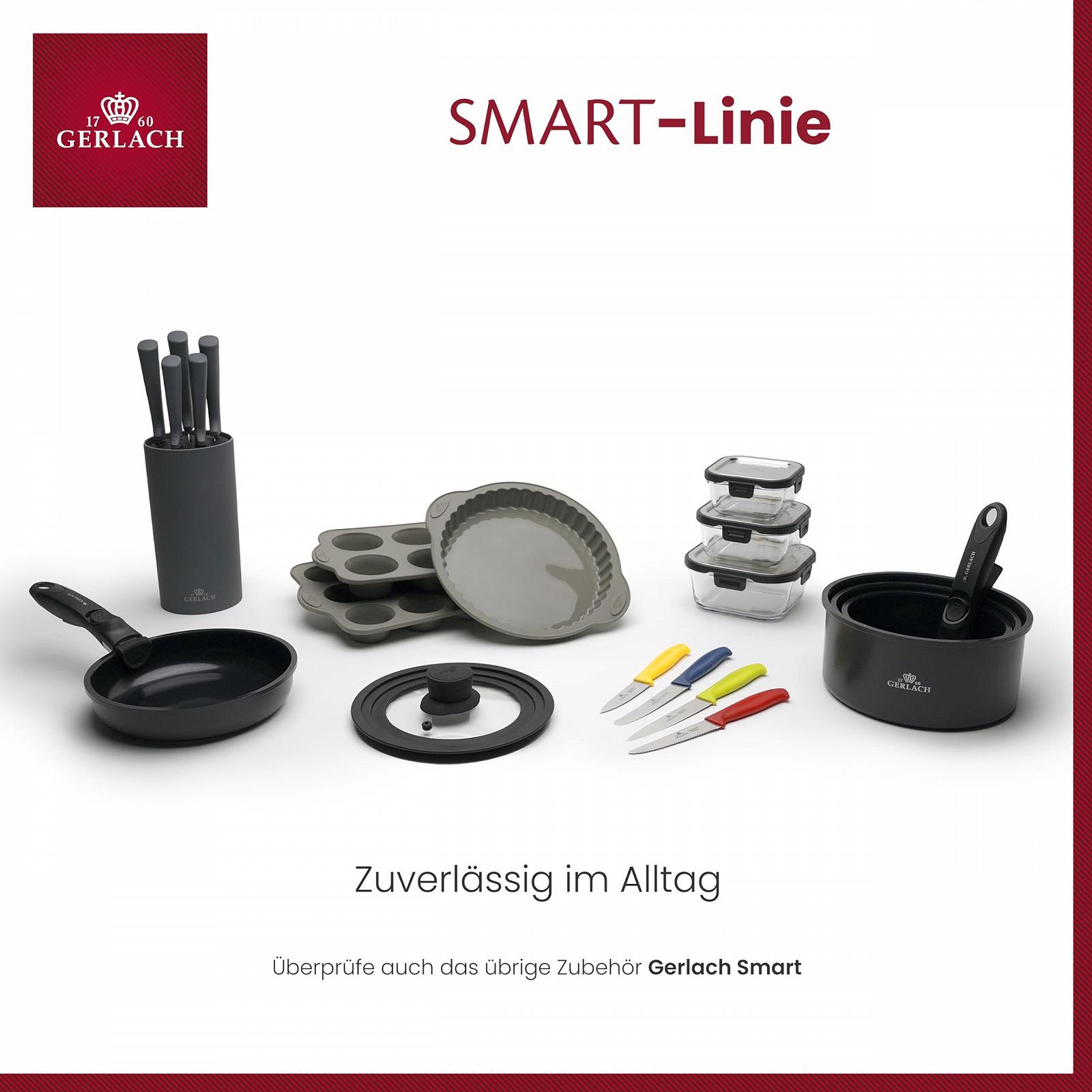 Набір кухонних ножів Gerlach Smart Color, 3 ножі з нержавіючої сталі: ніж для овочів 3,5 дюйма, ніж для стейка 4 дюйма, кухонний ніж 5 дюймів, фото №6