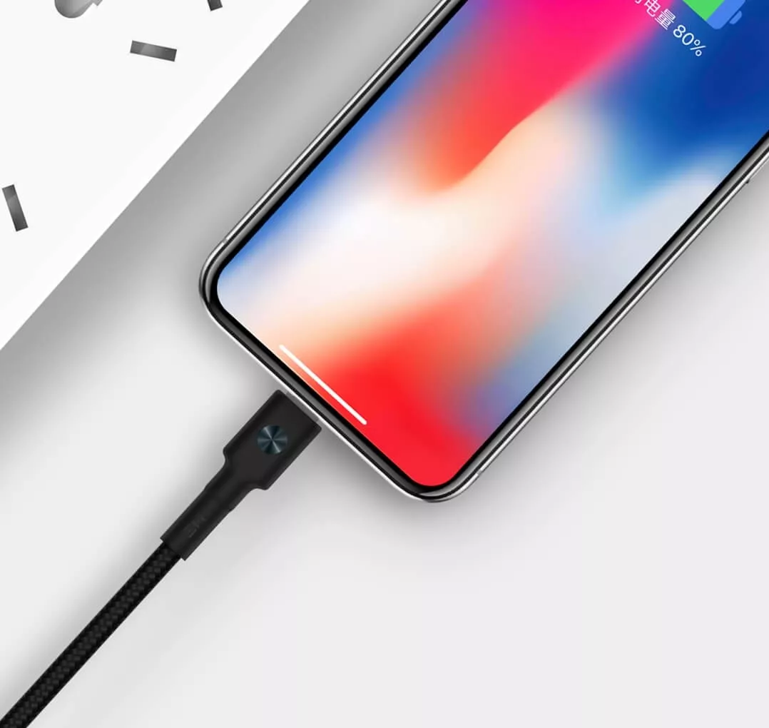Кабель Xiaomi ZMi Kevlar USB-C/Lighting 30cm AL872 Black 43615, фото №4