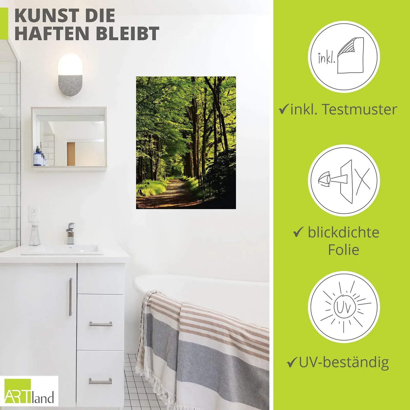 Наклейка на стіну ARTland T1UC Forest Nature 60 x 80 см, фото №2