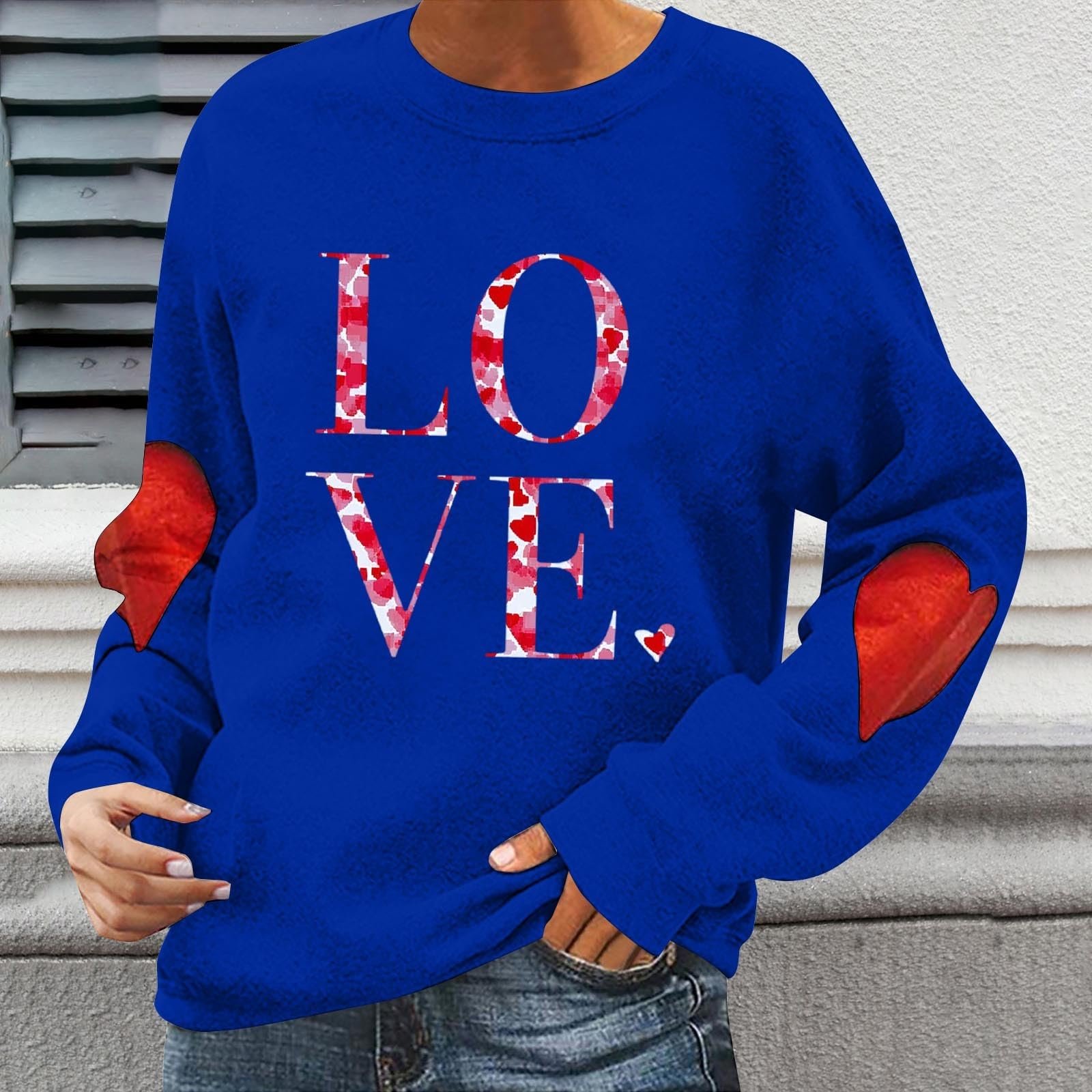 Женская толстовка с длинными рукавами большого размера ко Дню Святого Валентина, клетчатые сердца, осенняя рубашка большого размера, фото №4