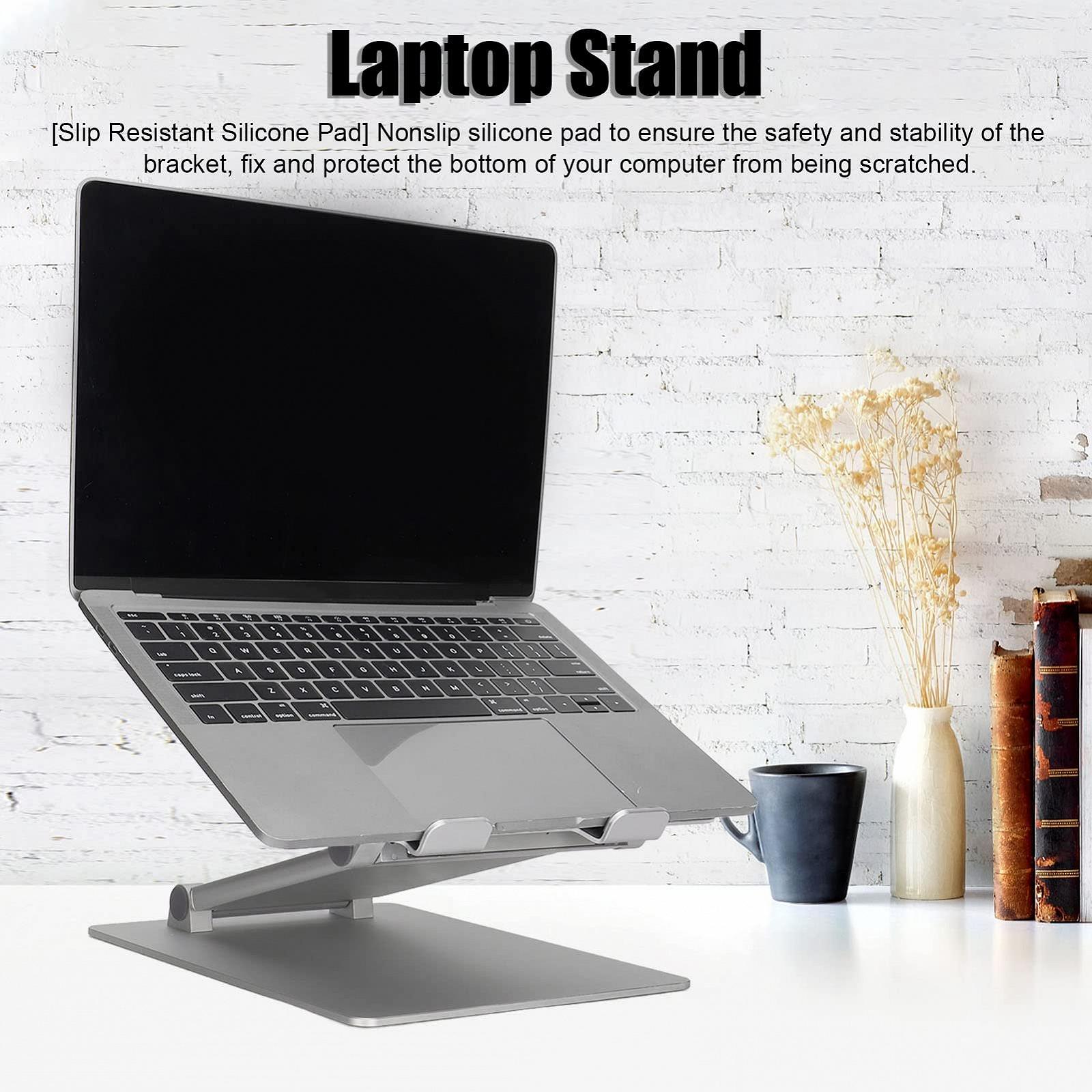 Підставка для ноутбука для столу регульована, з силіконовою накладкою і тепловідведенням, фото №2