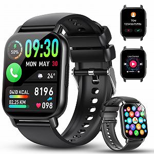 Смарт-часы для мужчин и женщин 1.91 Inch HD Touch, с монитором сердечного ритма SpO2, монитором сна, шагомером IP68, водонепроницаемые с 112+ спортивными режимами, с функцией телефона для iOS и Android - Фото 1