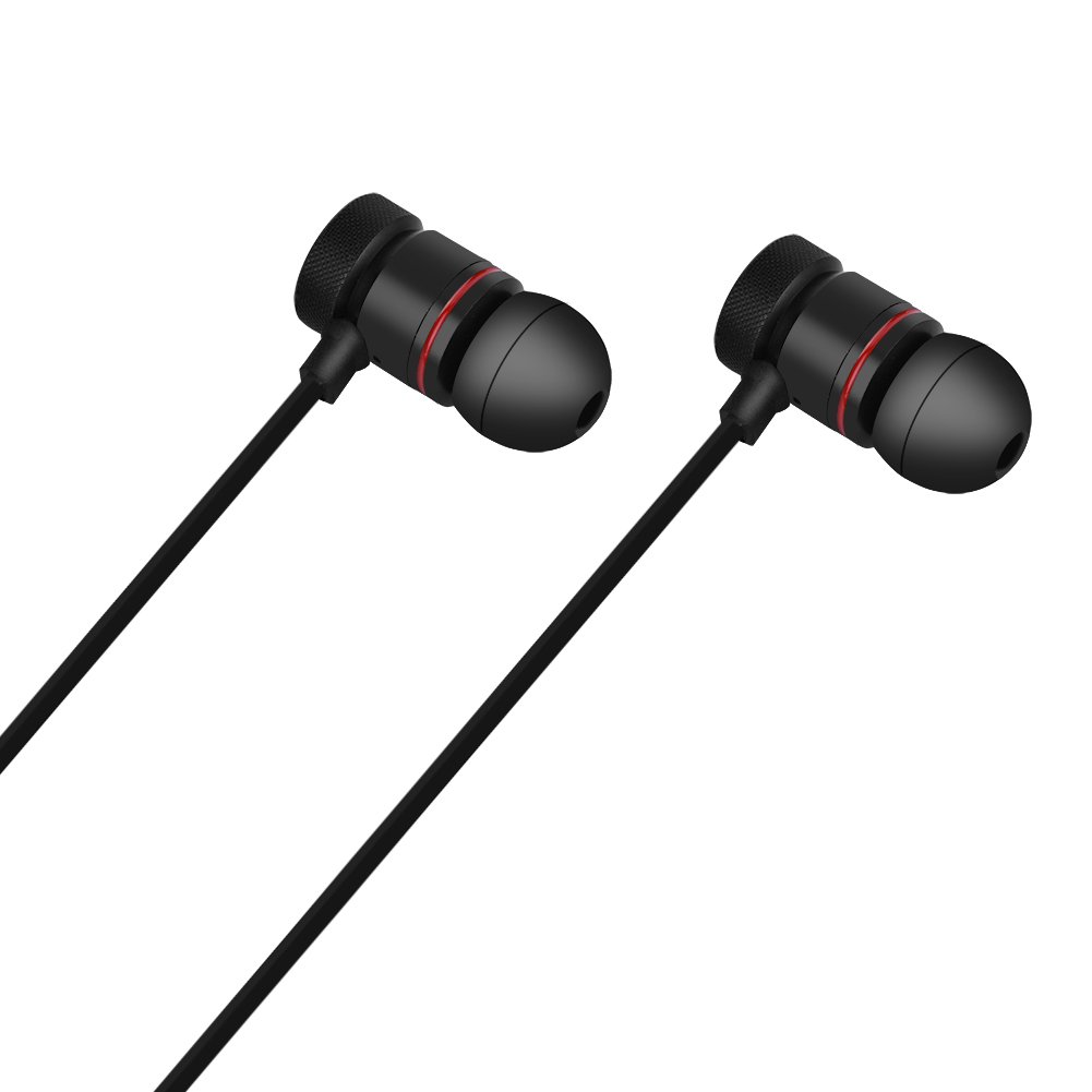 Наушники Tosuny Bluetooth 4.1 Вставные Магнитные Спортивные с Микрофоном 3 часа времени работы Легкие Черные, фото №4