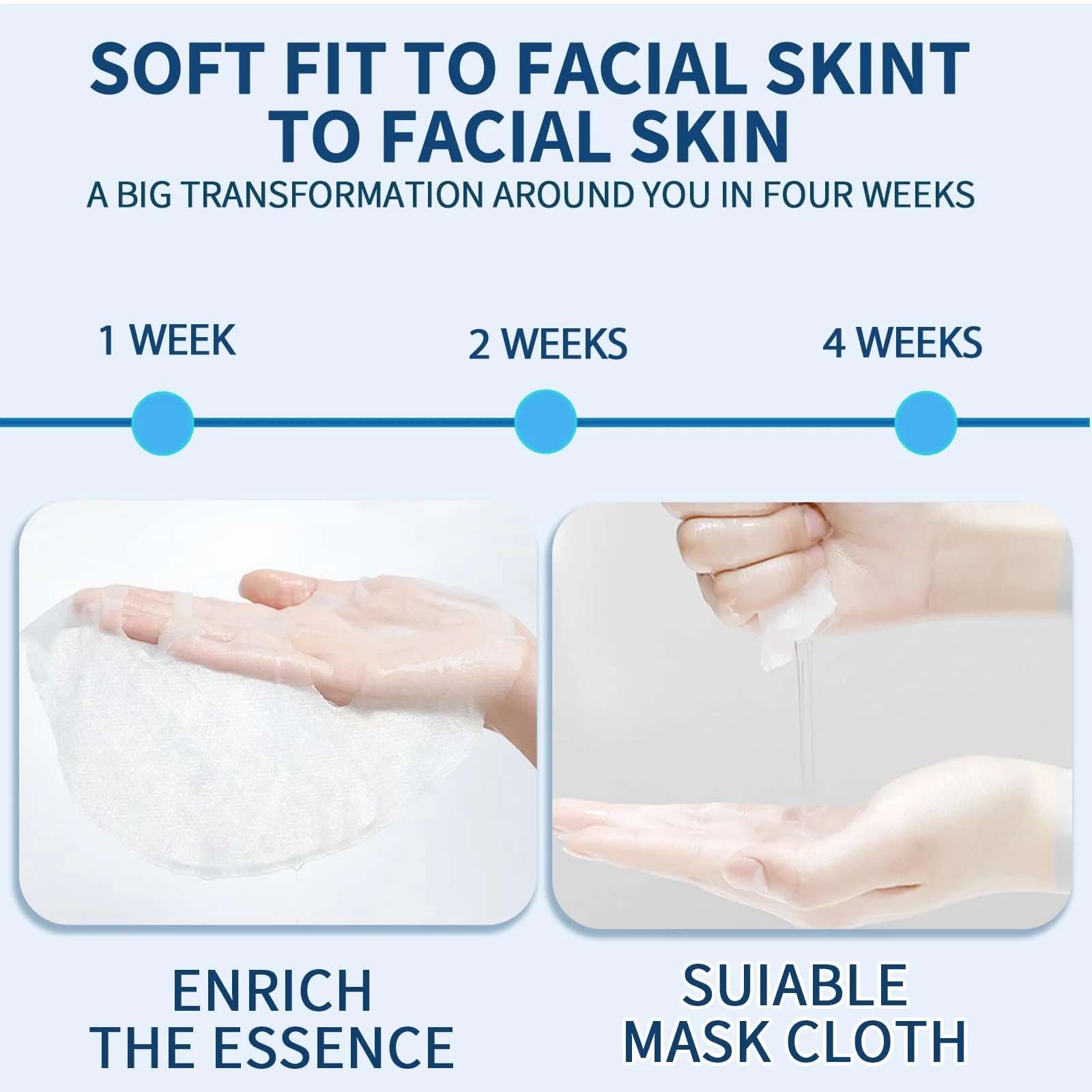 Маска Колагенова глибокого зволоження (5 шт.) Зволожуюча маска для обличчя проти зморшок, фото №3