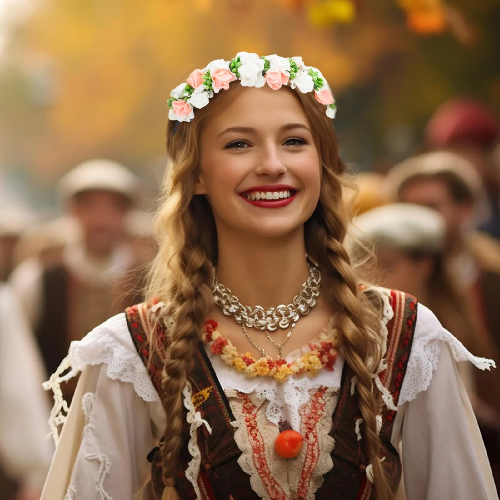 Обруч для волосся з квітами для жінок та дівчат, фото №6