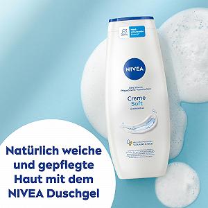 Гель для душа NIVEA Creme Soft с витаминами C и E и натуральным миндальным маслом 500 мл synthetic.ua - Фото 1
