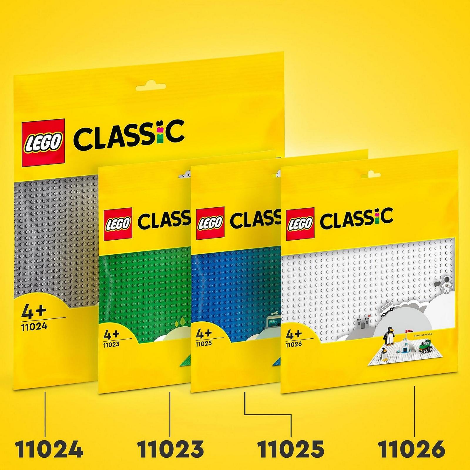 Конструктор LEGO 11013 Classic з прозорими каменями від 4 років та 11026 Classic біла будівельна плита квадратна основа 32 x 32 нуби, фото №6