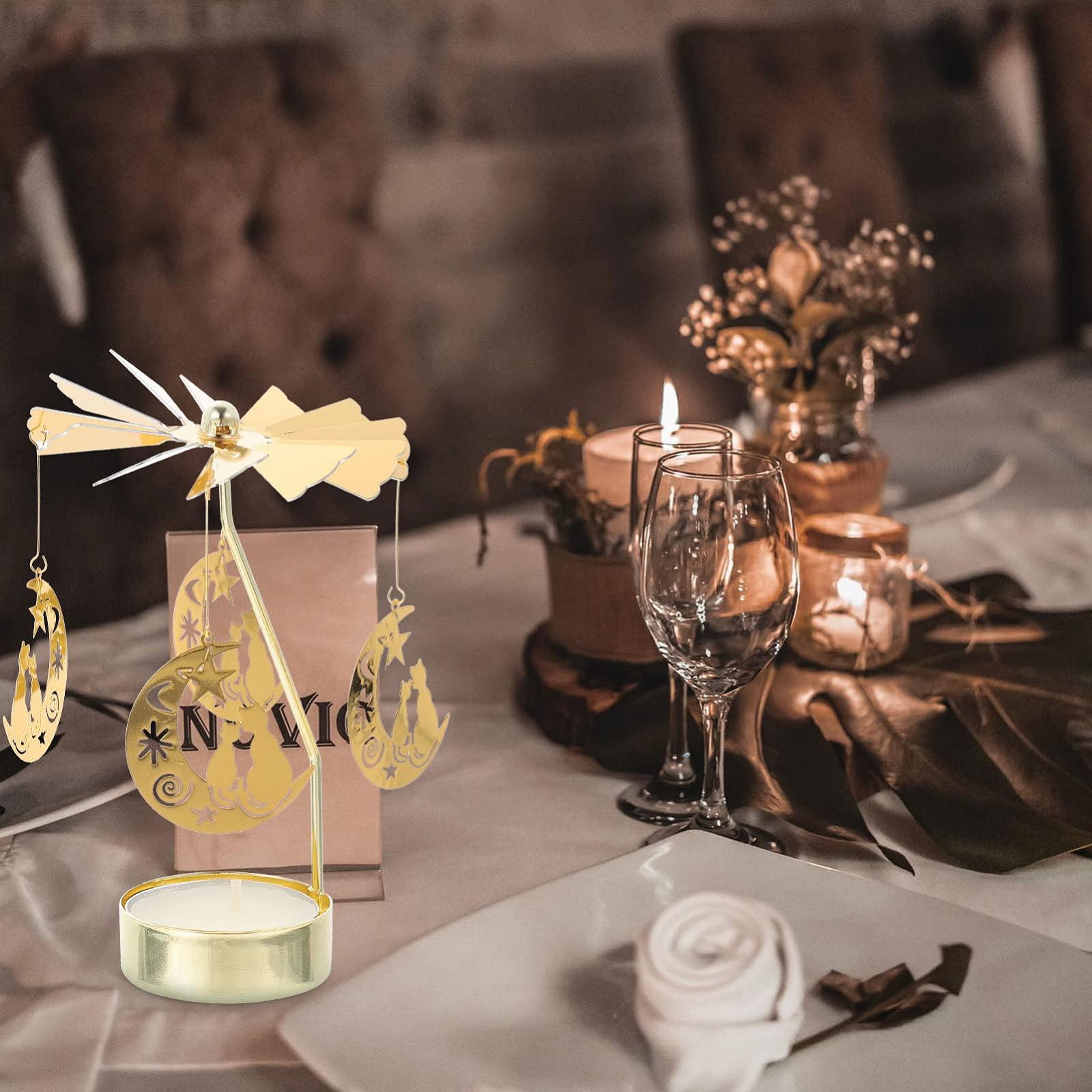 Свічник Minkissy Rotating Carousel Lantern Скляний Карусель Вращающийся Підсвічник Різдвяний, фото №7