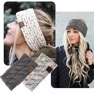 Повязка на голову Вязаная Эластичная Темно-серый + Черный (2 шт) цена на synthetic.ua - Фото 1 Повязка на голову Вязаная Эластичная Темно-серый + Черный (2 шт) synthetic.ua - Фото 1