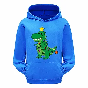 Світшот дитячий, для малюків, хлопчиків та дівчаток, різдвяний, з мультяшним динозавром - Фото 1