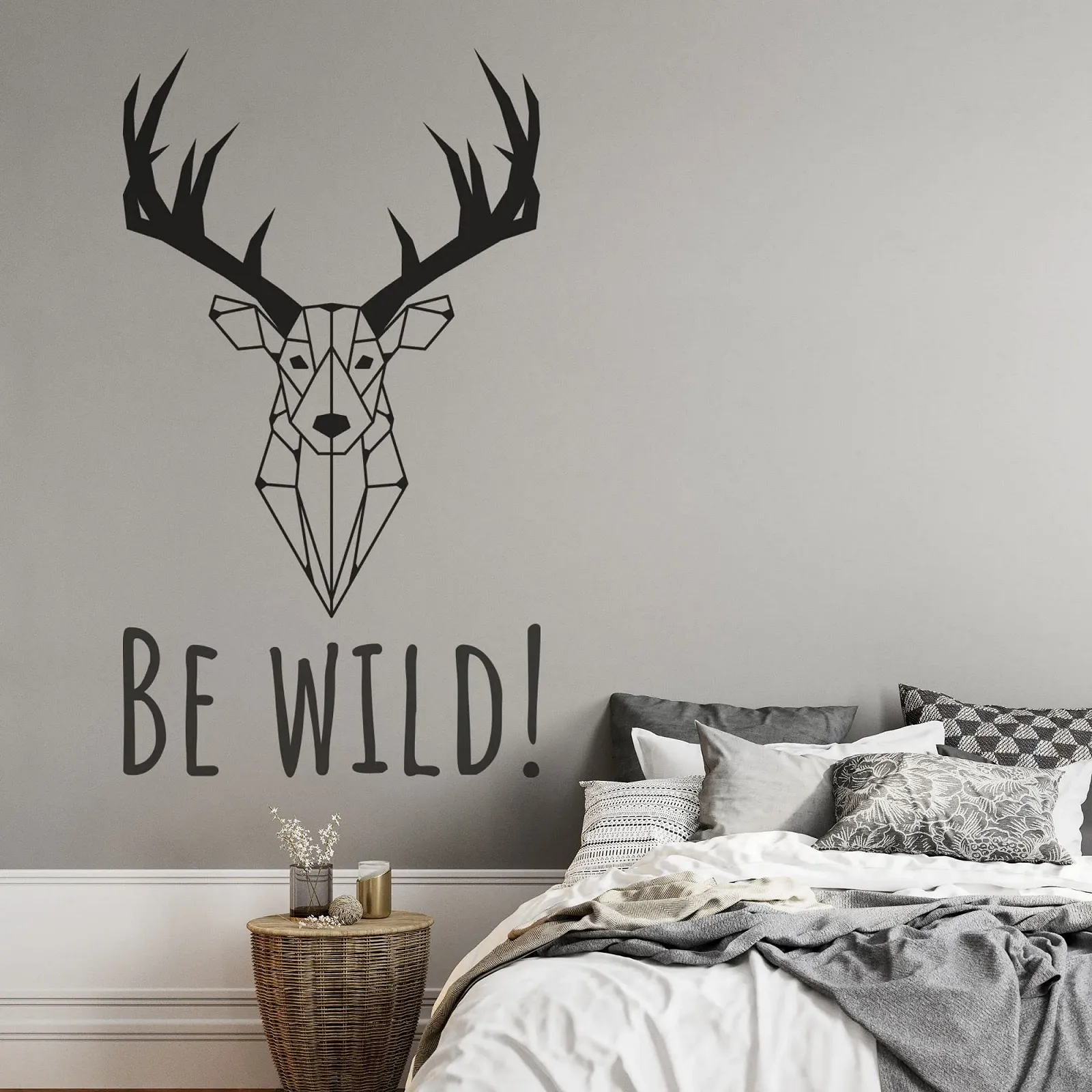 Настенная наклейка GRAZDesign Stag Head Be Wild 52 x 30 см 091 золотая, фото №8