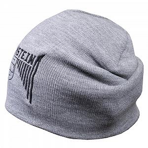 Шапка бини с вышивкой RAMMSTEIN серая - Фото 1