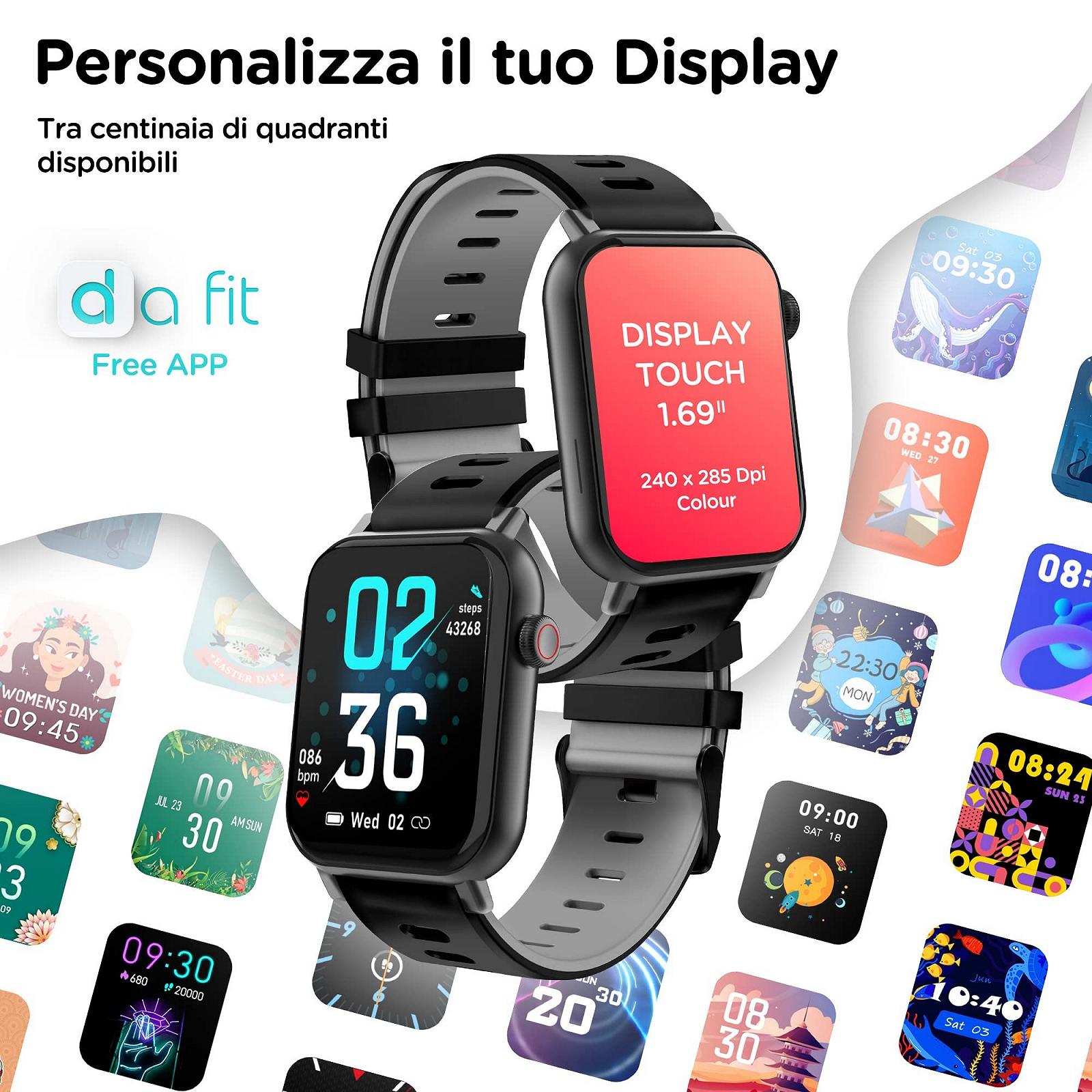 Smartwatch Atlantis SMARTIX З функцією Bluetooth-дзвінка, монітором серцевого ритму, монітором насичення (SPO2), монітором артеріального тиску, чорні, Normal, фото №4