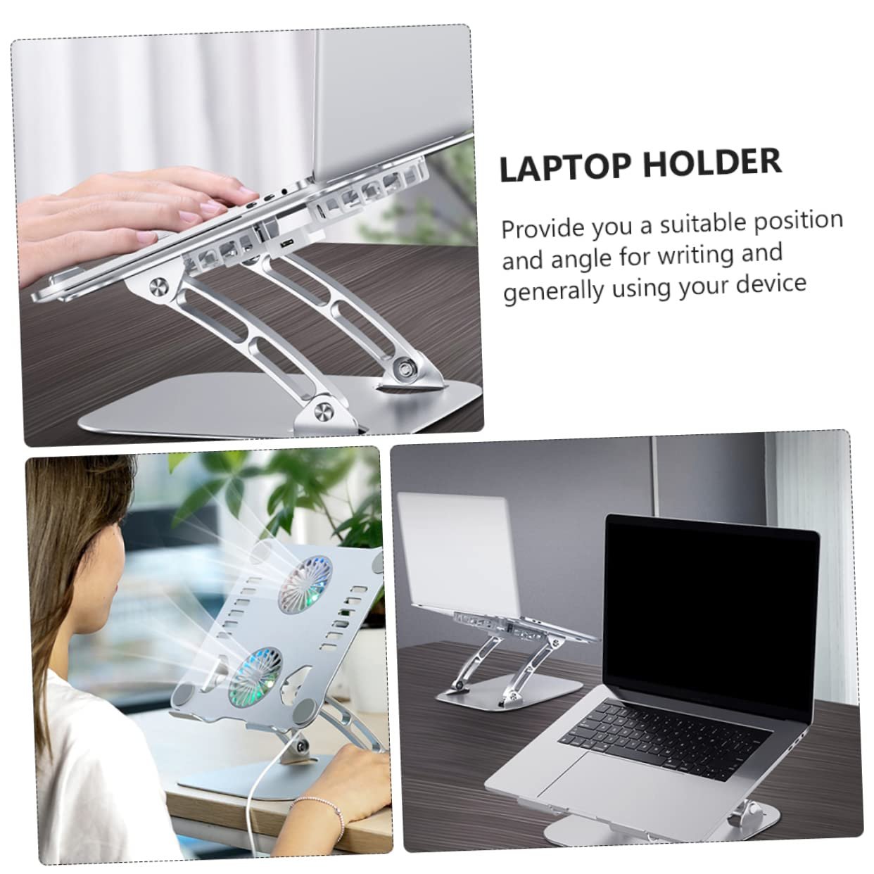 Підставка для ноутбука Tofficu з охолодженням, складана, регульована по висоті, фото №8