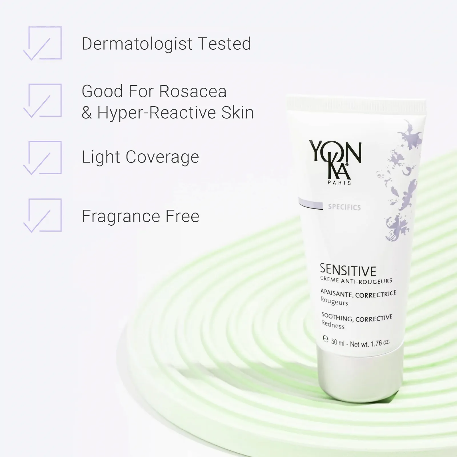 Крем для обличчя Yonka Anti-Redness Cream проти почервоніння 50 мл, фото №4 Крем для обличчя Yonka Anti-Redness Cream проти почервоніння 50 мл, фото №4