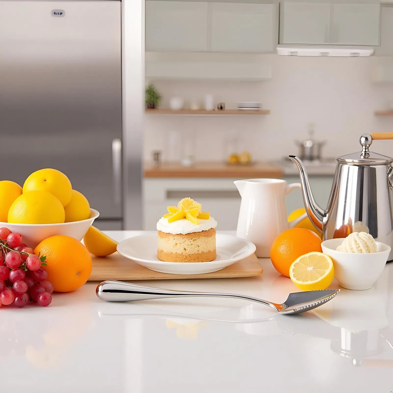 Ложка для грейпфрута з довгою ручкою з нержавіючої сталі 15.5 см, фото №6