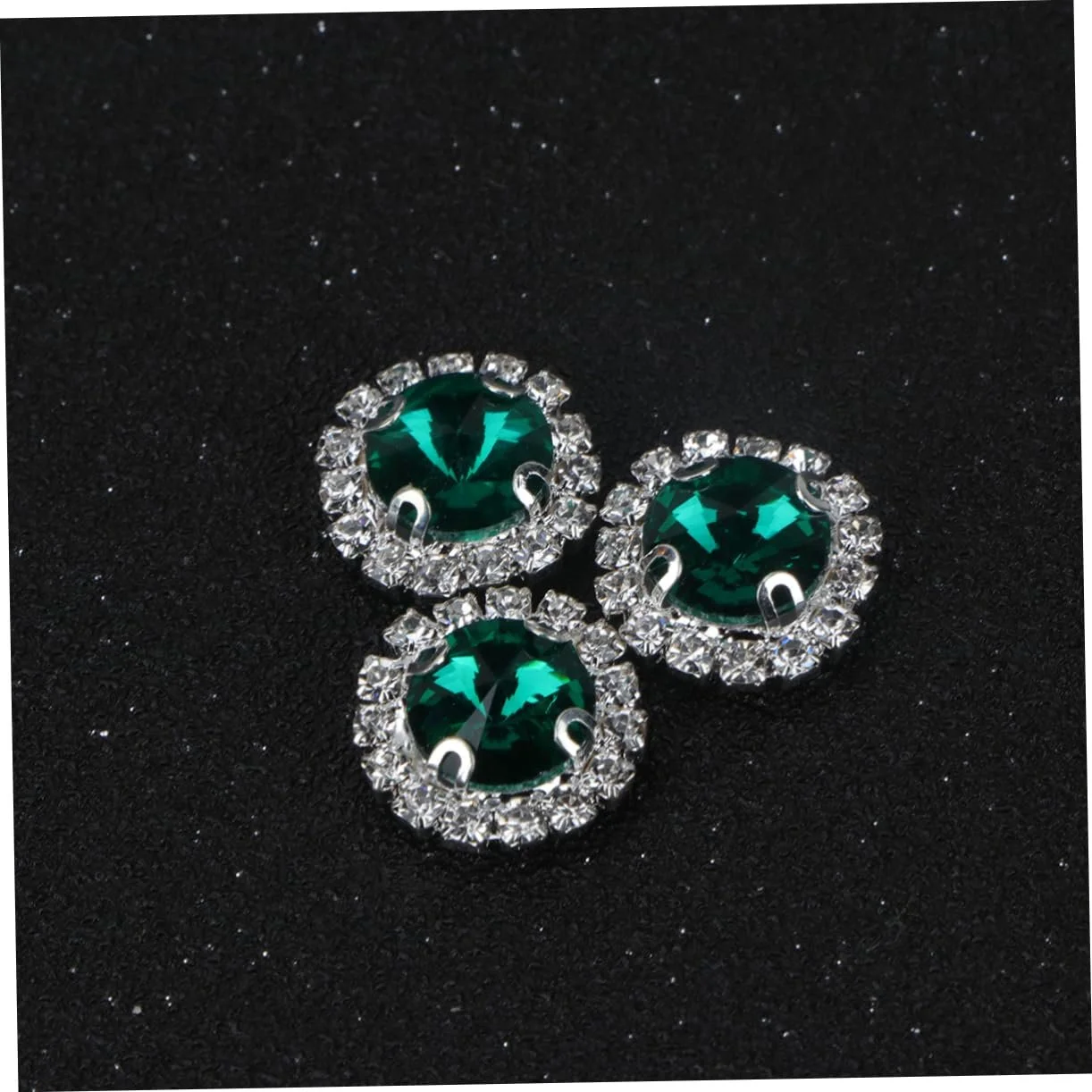 Стрази Плоскі круглі COHEALI 60 штук, зелені, фото №7