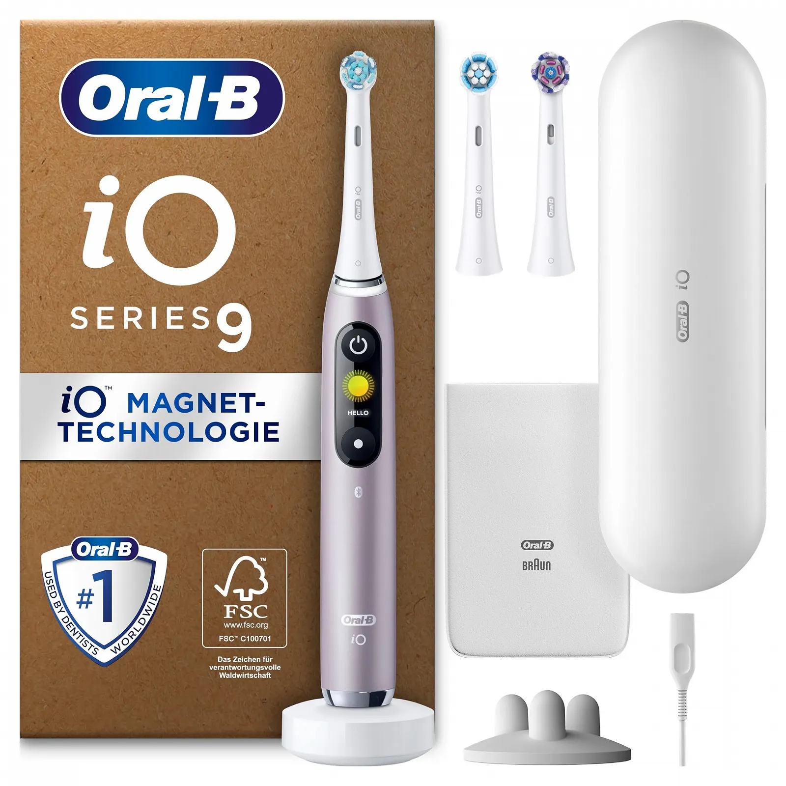 Электрическая зубная щетка Oral-B iO Series 9 Plus Edition 7 режимов Розовая, фото №1