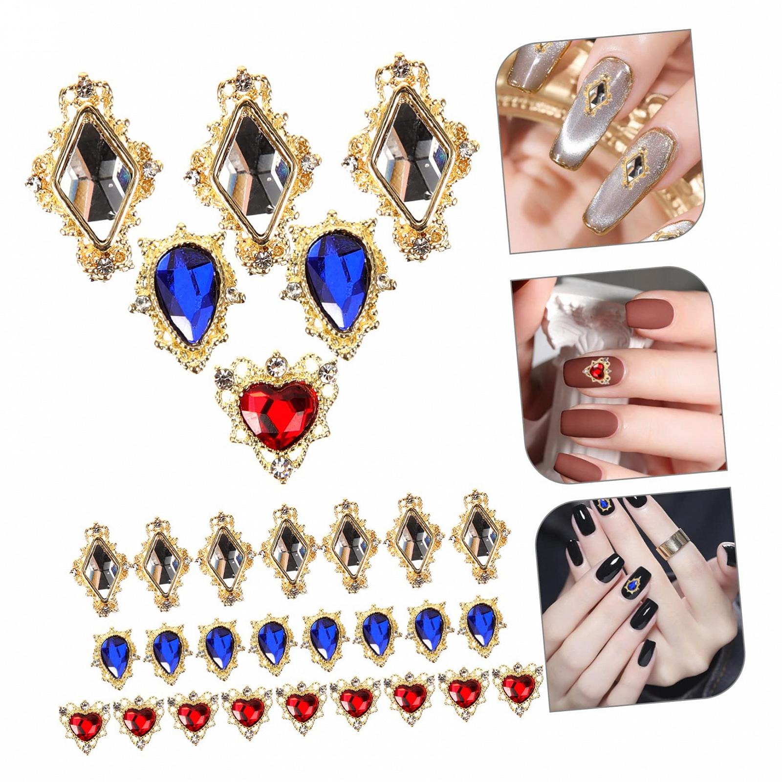 Стразы для ногтей Healvian 30 шт. Подвески для ногтей, камни для маникюра, маленькие стразы для нейл-арта, фото №8