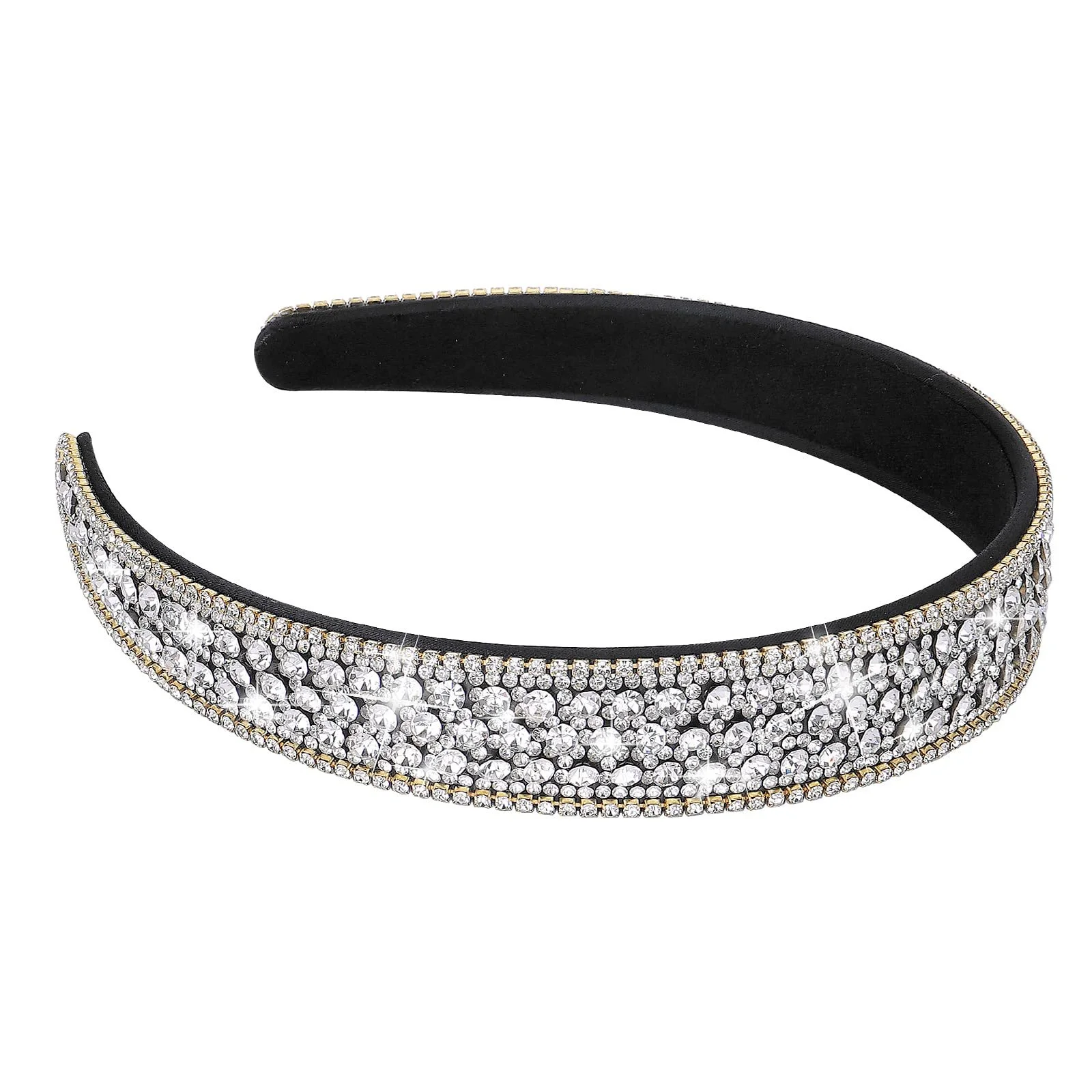 Обруч Sibba Широкий зі стразами, фото №9