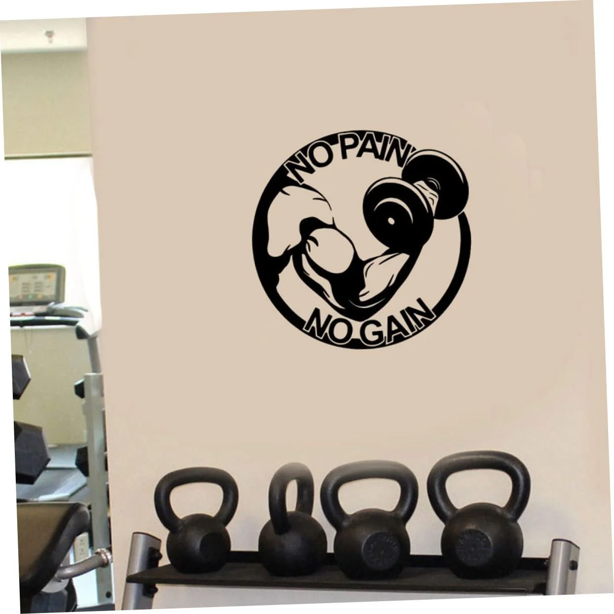 Наклейка на стіну Lurrose Fitness Dumbbells Гантелі, фото №6