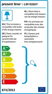 Настільна лампа Classy Metal Grey synthetic.ua - Фото 1