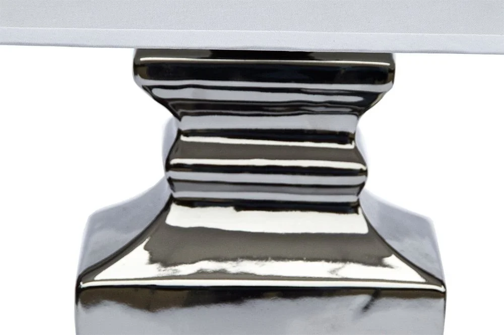 Настільна лампа DRULINE керамічна срібляста 1 x E27 36 x 53 x 22 см, фото №2