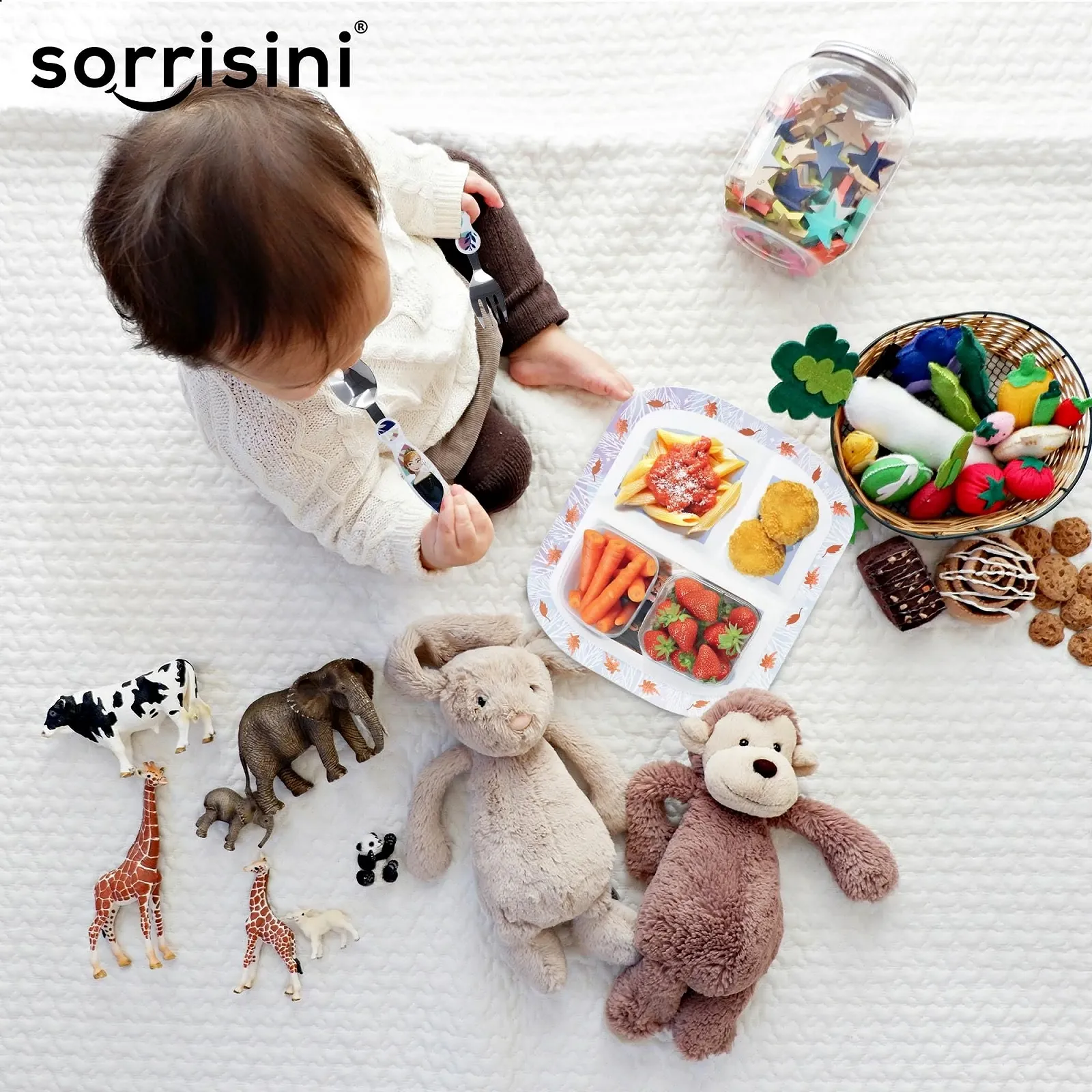 Набор посуды Многоразовый Sorrisini 3 предмета, фото №6 Набор посуды Многоразовый Sorrisini 3 предмета, фото №6