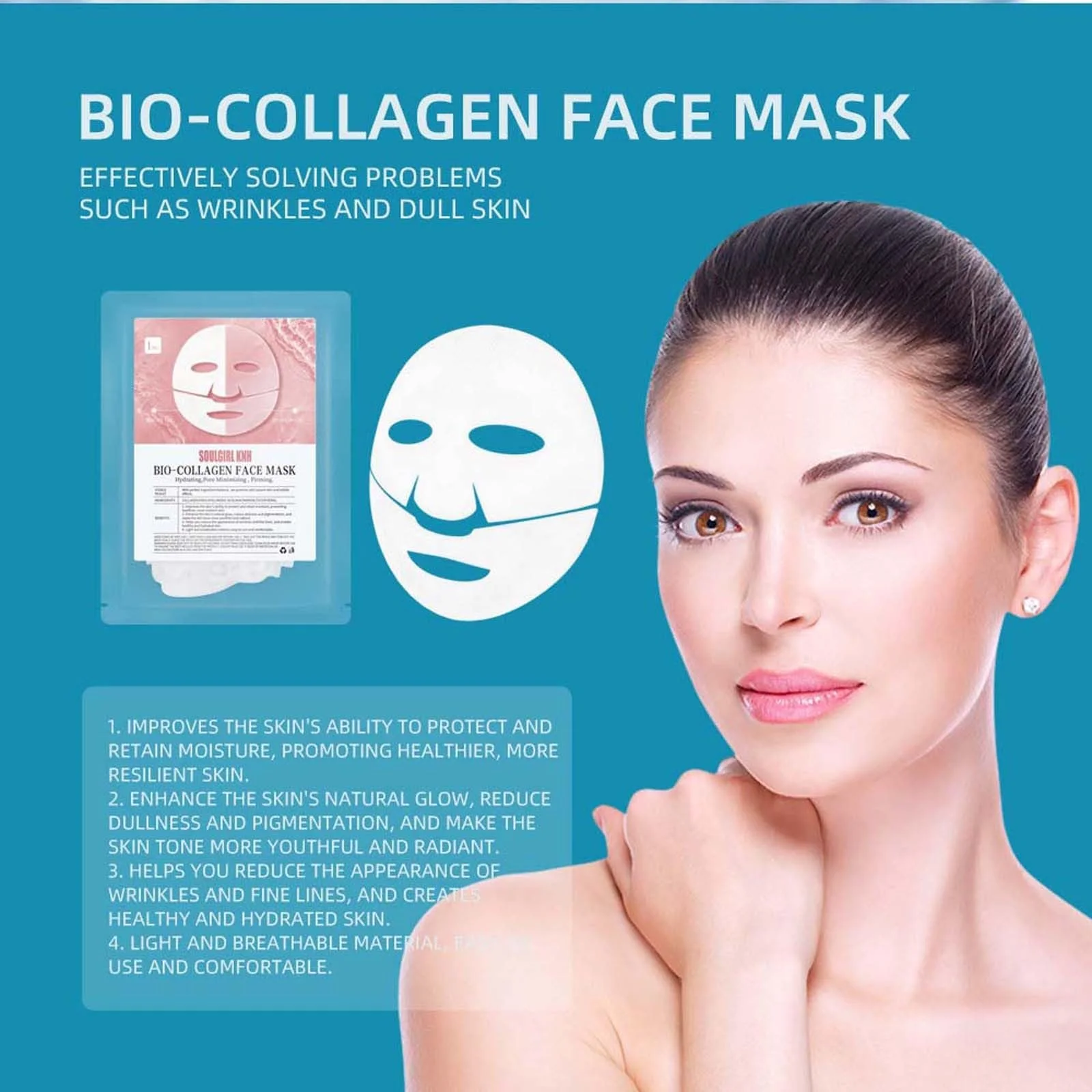 Маска Collagen Organic Real Deep Pack of 5, фото №4