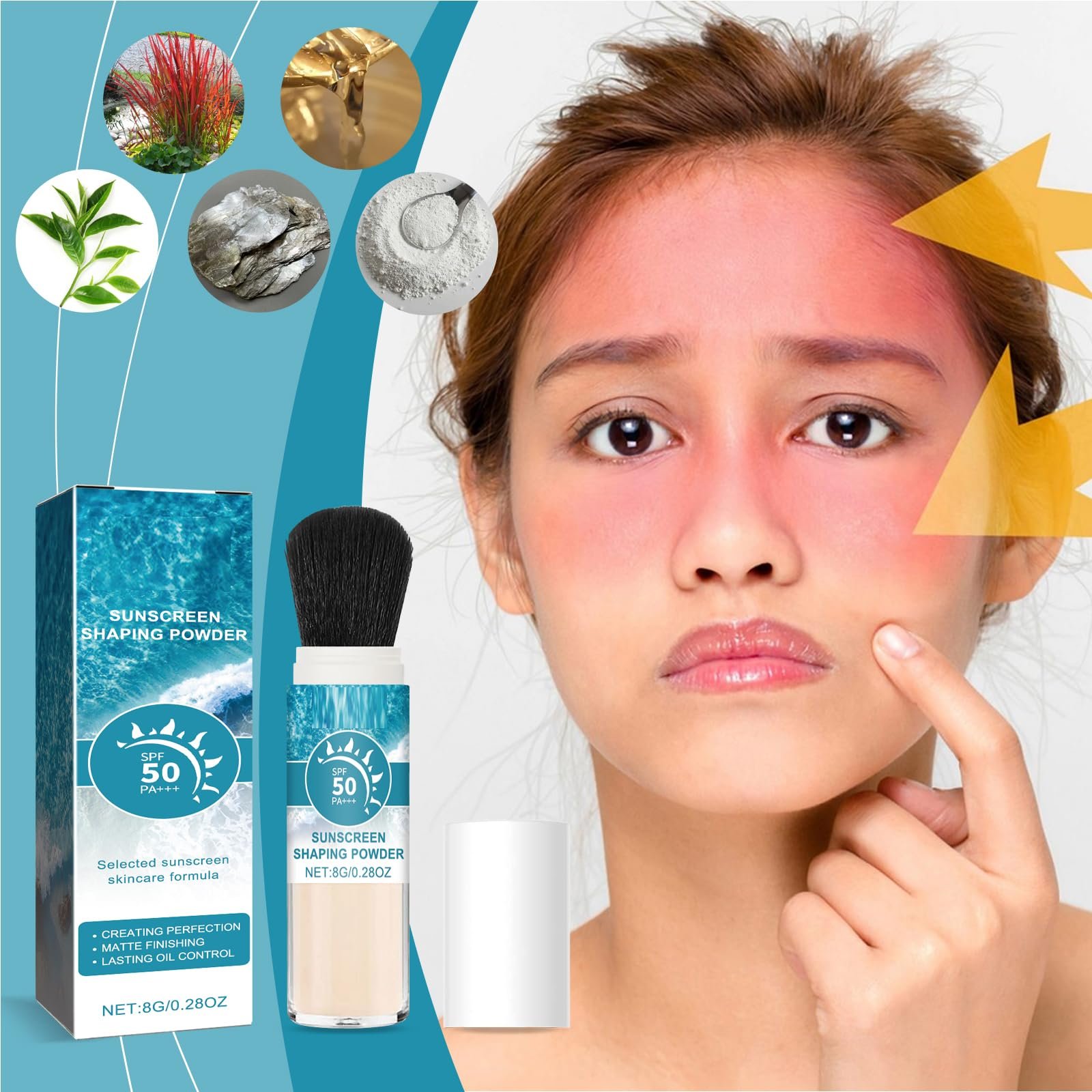 Пудра Минеральная солнцезащитная SPF 50 PA+++, 8 г (1 шт.), фото №4