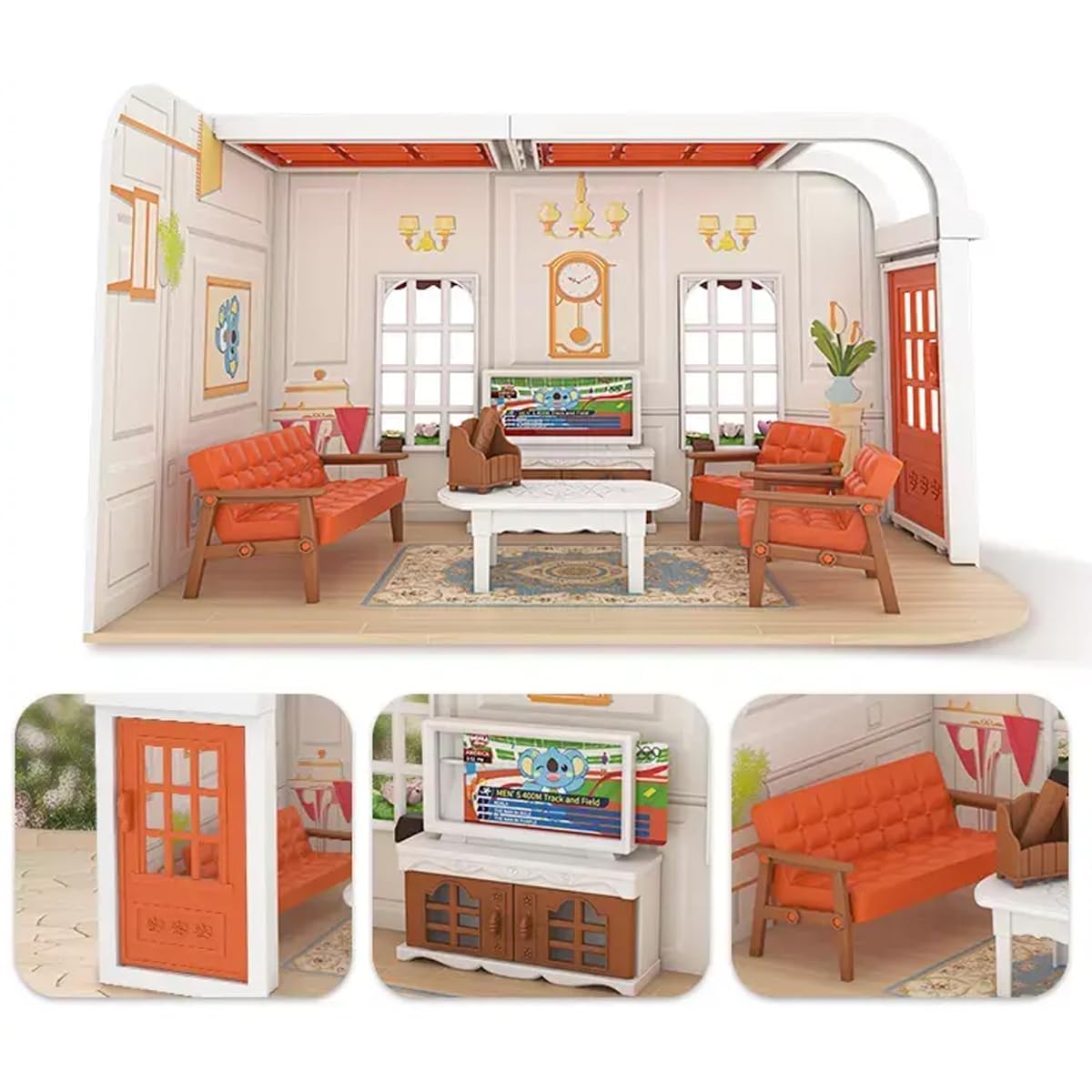 Конструктор Habarri Stomle Кукольный дом 3D модель 24,5 x 14 x 16 см Гостиная, фото №4