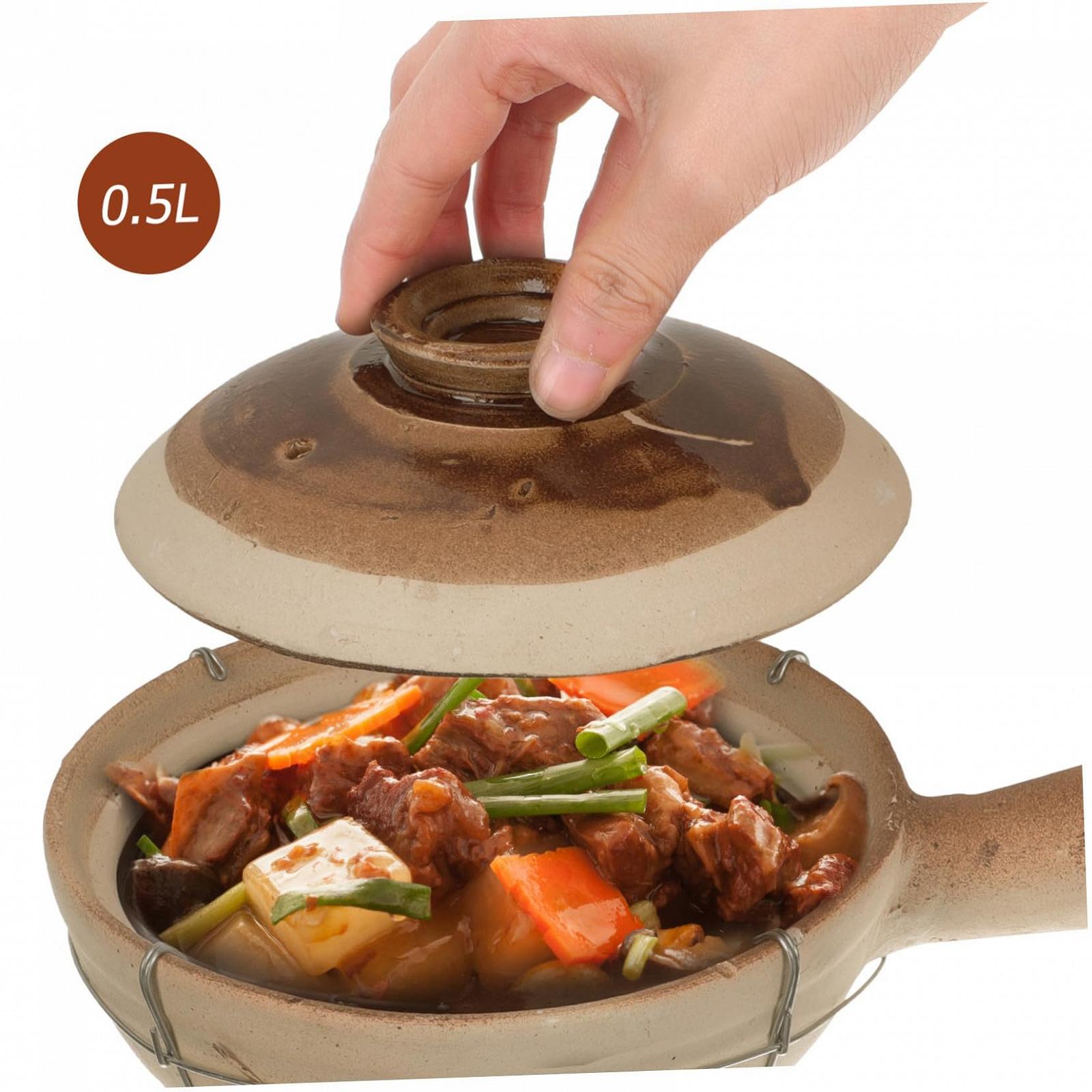 Кастрюля NOLITOY Глиняная С ручкой Коричневая, фото №8