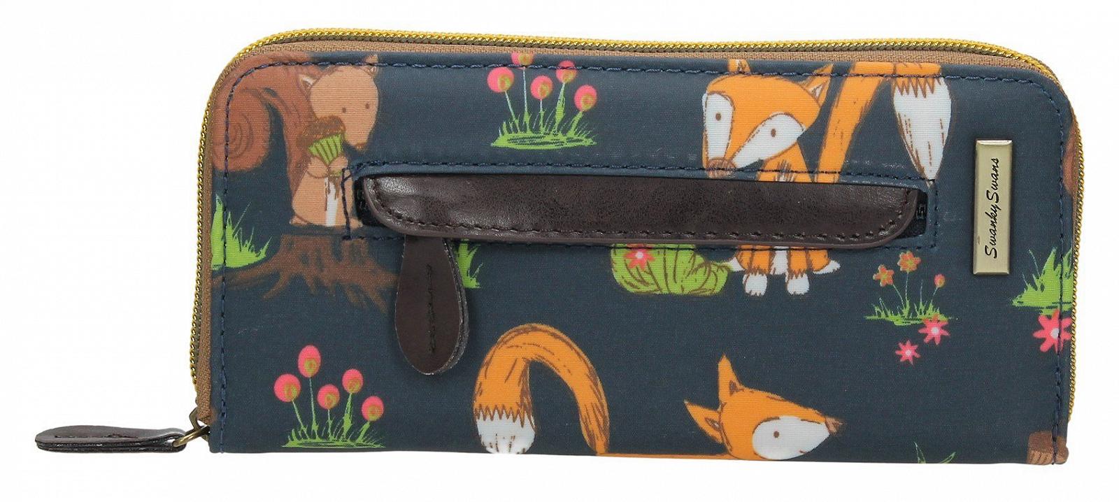 Кошелек SwankySwans Freddie Fox & Eichhörnchen Print с молнией спереди, фото №1