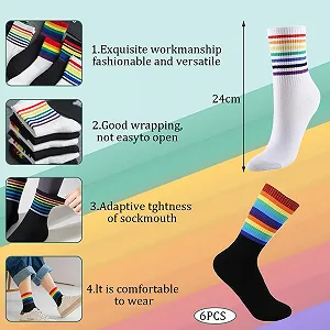 Шкарпетки Райдужні 6 пар, One Size synthetic.ua - Фото 1