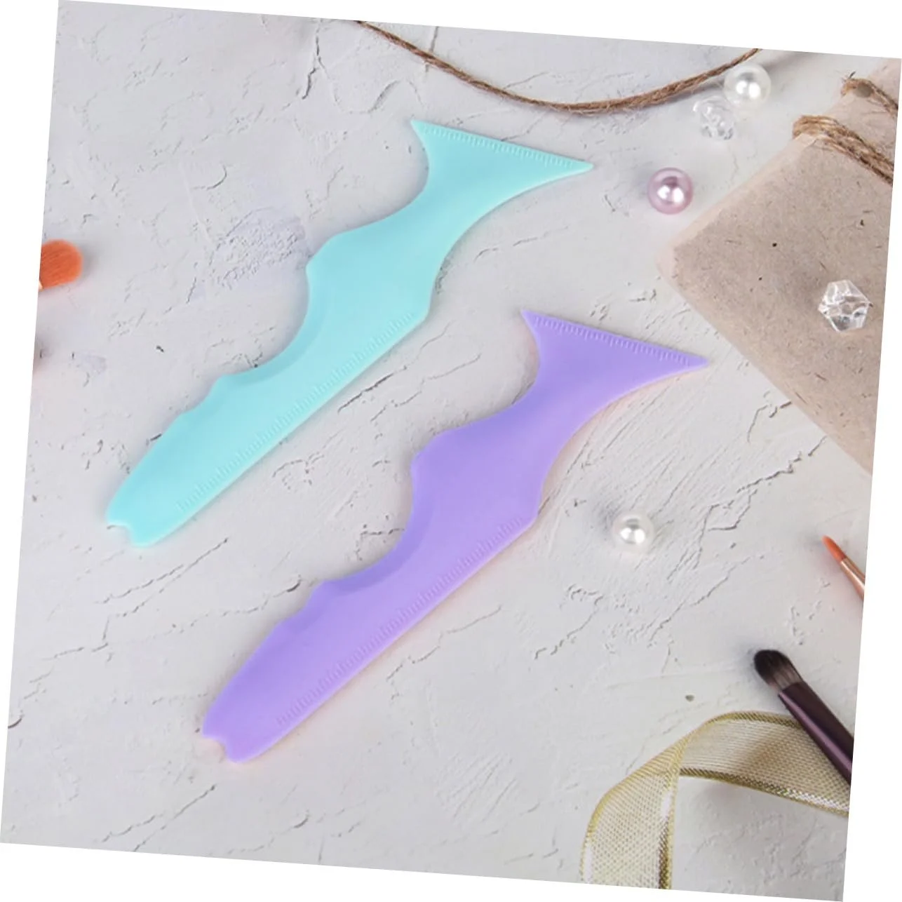 Трафарет DOITOOL для підводки очей, брів та вій, силіконовий, 8 шт, фото №3