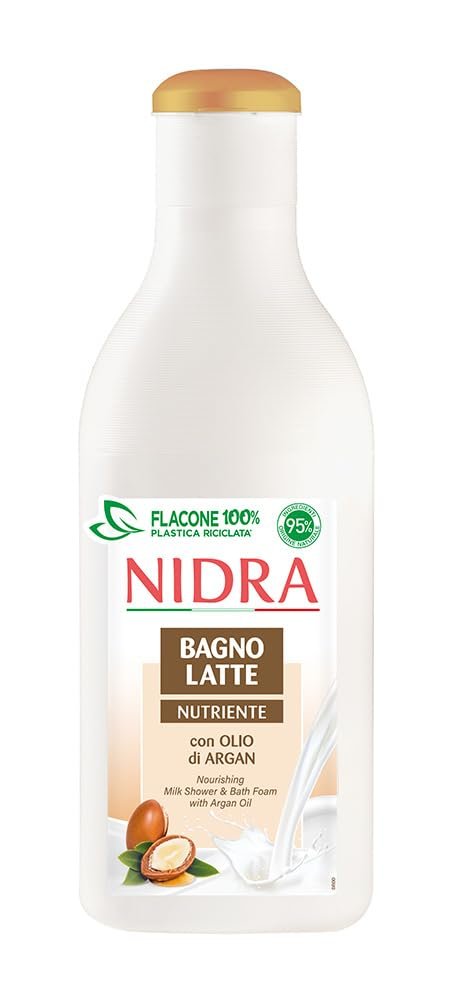Гель для душу Nidra Bagnolatte Nutriente з молочними протеїнами та аргановою олією 4 x 750 мл, фото №2