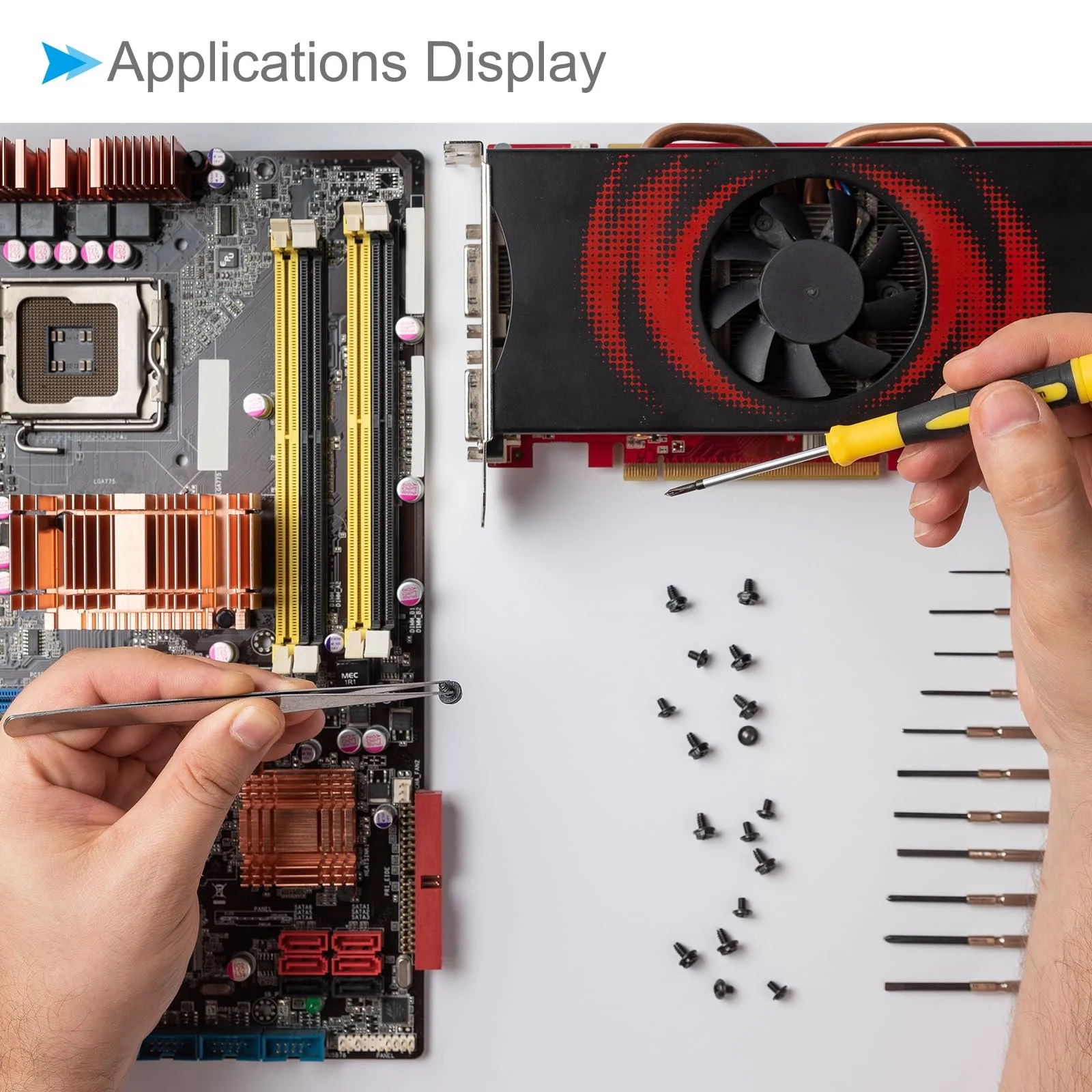 Міні-викрутка шліцова 1,0 мм 90 мм вуглецева сталь нековзна ручка, фото №4