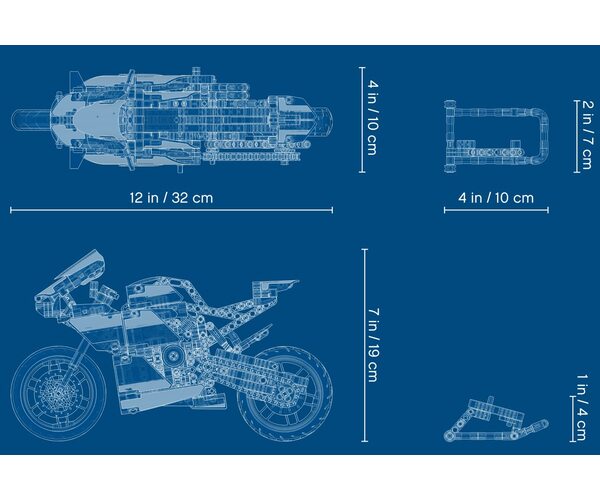 Дизайнер LEGO Technic Ducati Panigale V4 R 42107, фото №9