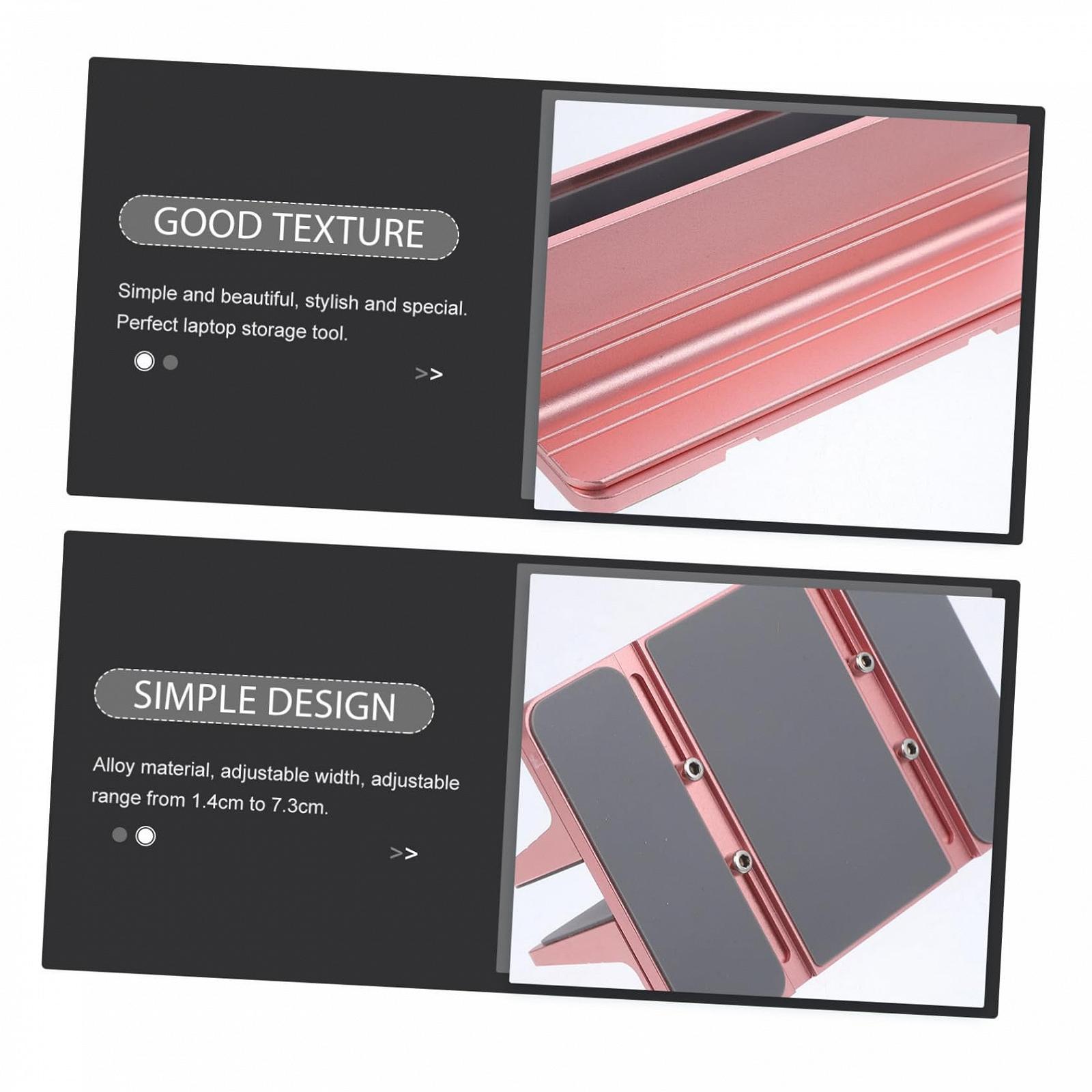 Вертикальная Подставка для Ноутбука Yardenfun из Алюминиевого Сплава, Прочная Настольная Подставка для Ноутбуков, Креативный Дизайн, Розовое Золото, Многофункциональная как Держатель для Книг, Прочная, фото №8