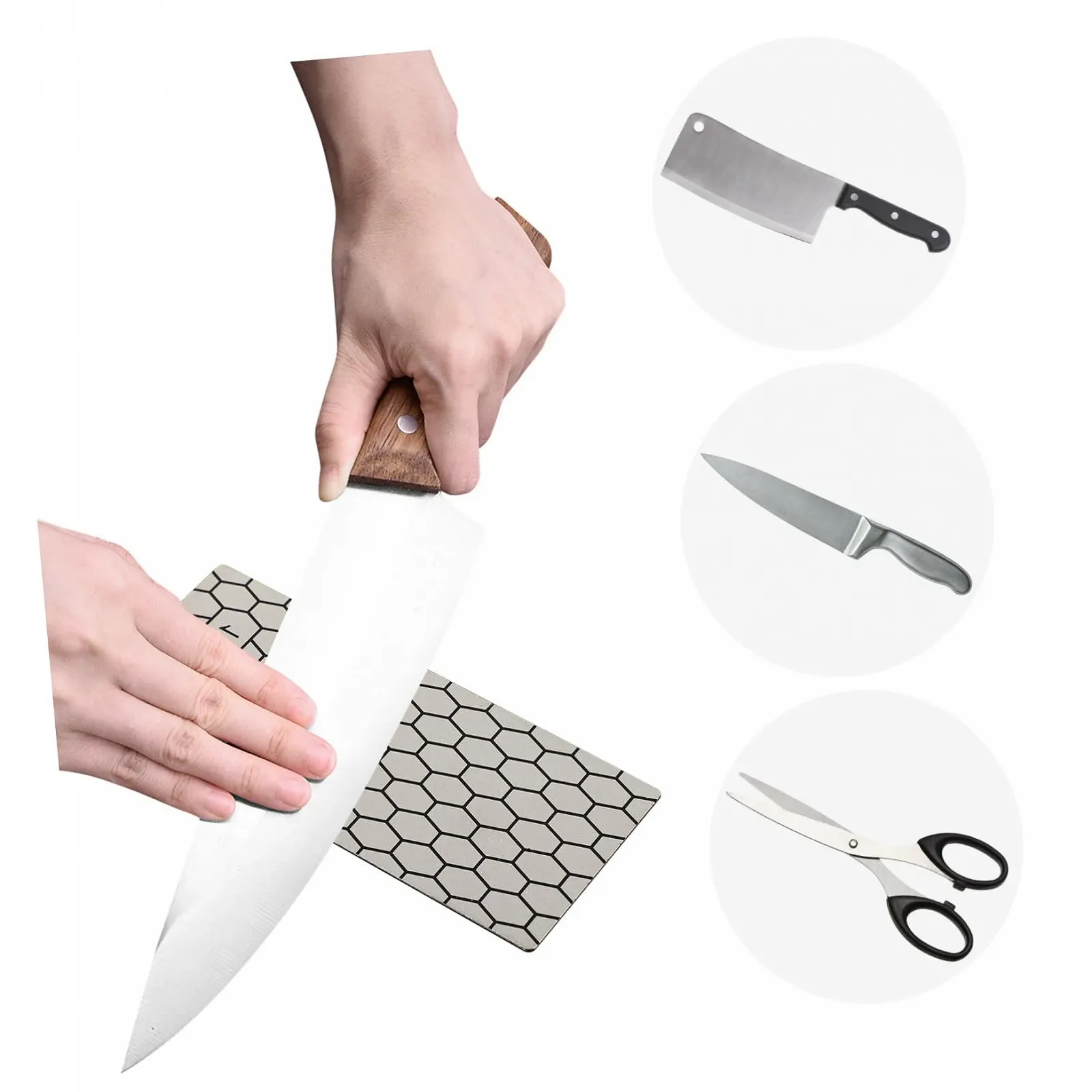 Алмазный точильный камень Diamant 3 шт 600/1000/1200 грит с нескользящим основанием, фото №5