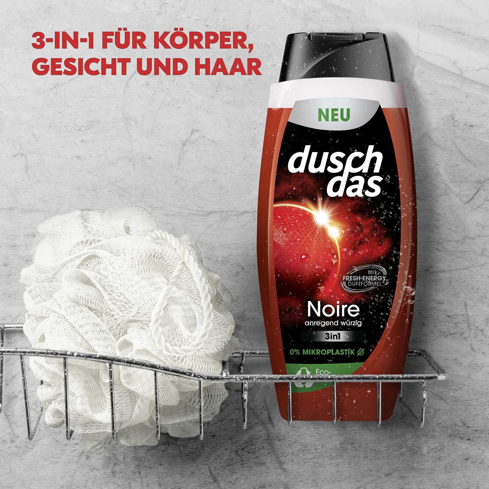 Гель для душу та шампунь 3-в-1 Duschdas Noire XXL Fresh Energy 450 мл (5 шт.), фото №7