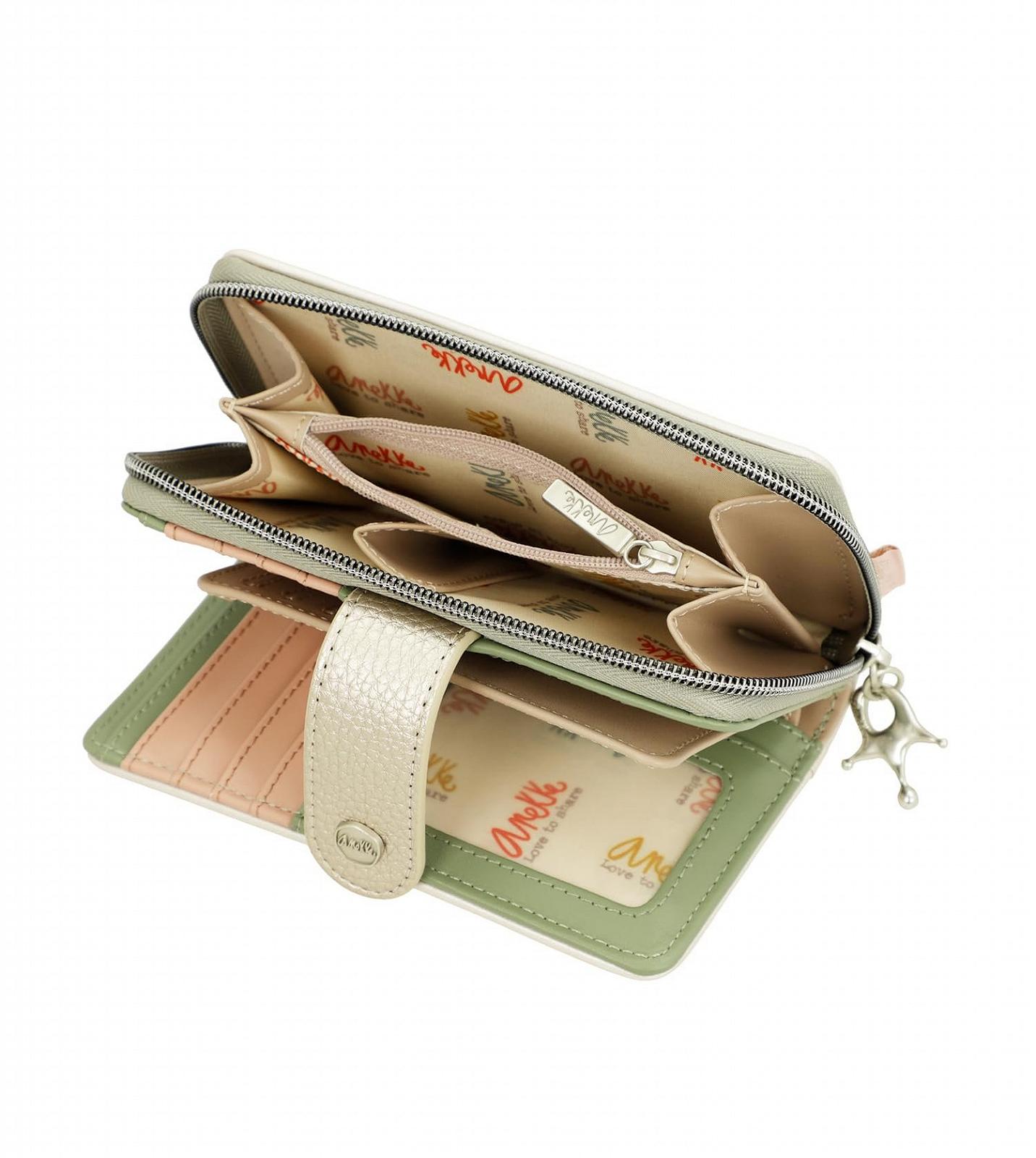 Кошелек на молнии Medium Elegant Design Отделение для карт и монет 15 x 10 x 3 см Multi-Colour, разноцветный, фото №4