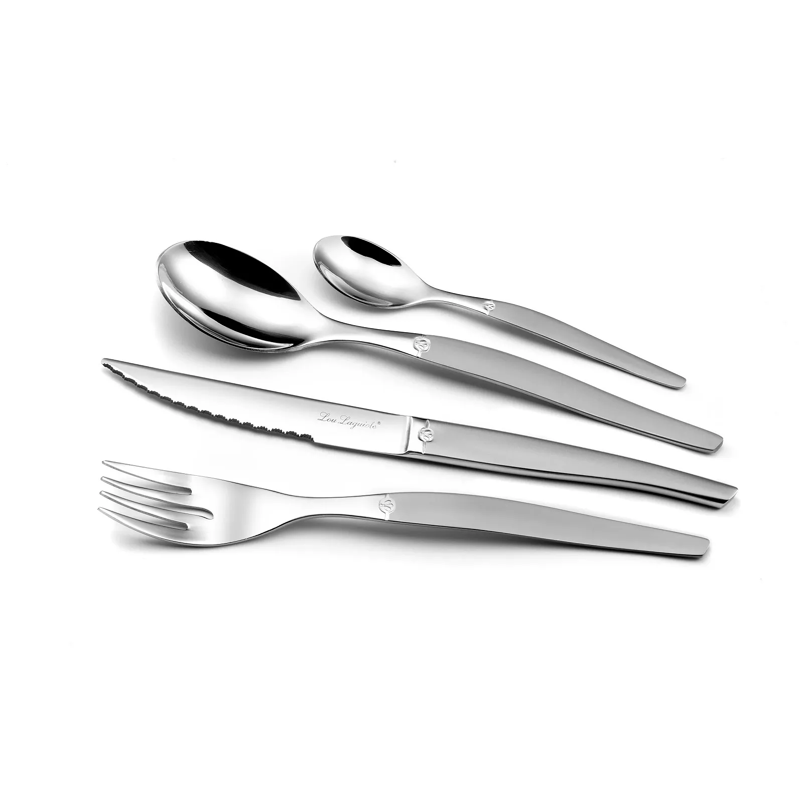 Набор столовых приборов Lou Laguiole Jet Sablé 74 предмета, фото №2