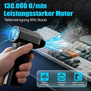 Электрический воздуходувка 130000RPM 3 скорости мини synthetic.ua - Фото 1