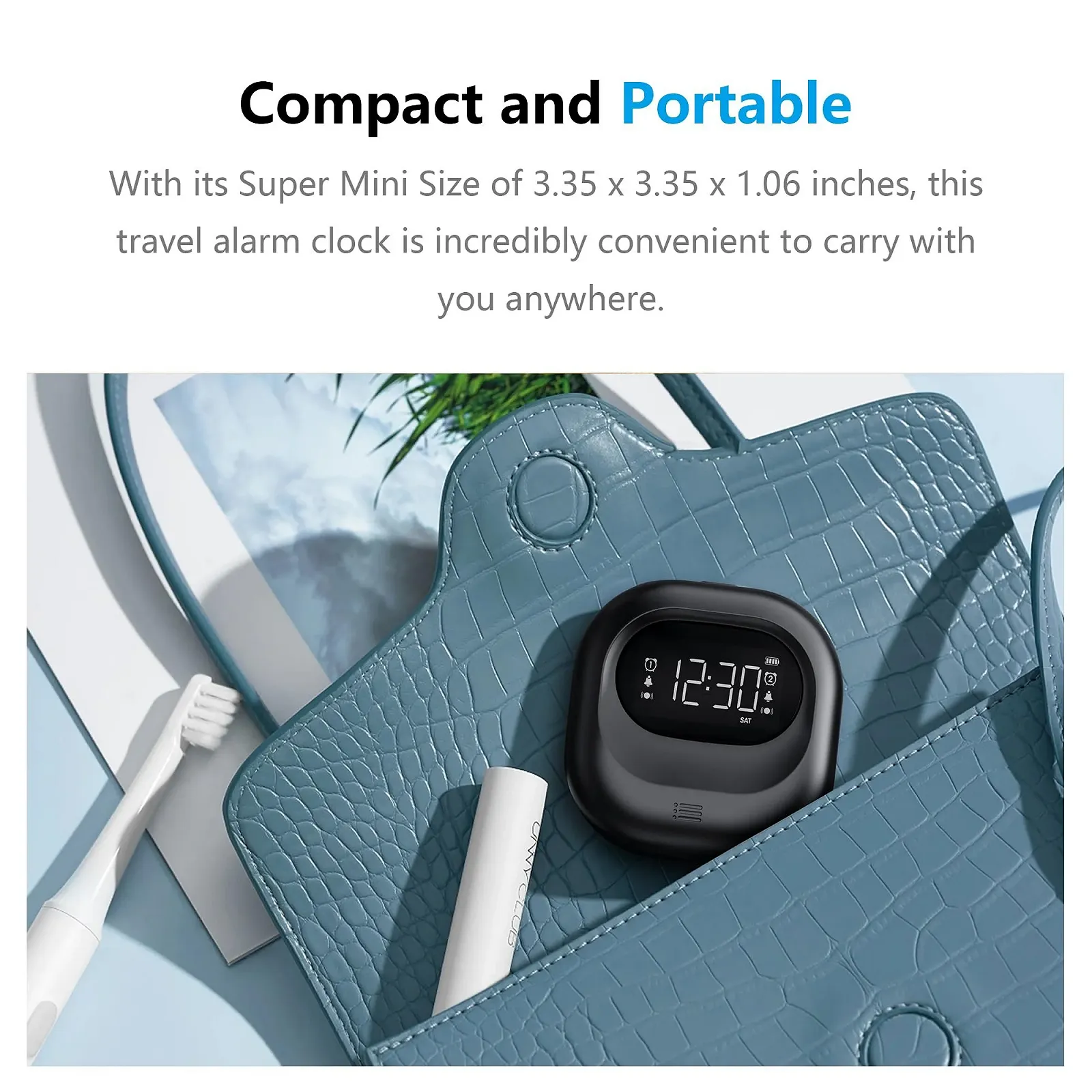 Вибрационный будильник для крепкого сна, Перезаряжаемый громкий будильник с функцией блокировки кнопок, Двойной будильник на будни/выходные, Портативный дорожный будильник для любящих поспать, Мини вибрационный цифровой будильник, фото №7 Вибрационный будильник для крепкого сна, Перезаряжаемый громкий будильник с функцией блокировки кнопок, Двойной будильник на будни/выходные, Портативный дорожный будильник для любящих поспать, Мини вибрационный цифровой будильник, фото №7