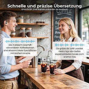 Навушники-перекладачі AI, 3-в-1 для перекладу з сенсорним РК-екраном, 135 мов з додатком, 5 режимів synthetic.ua - Фото 1