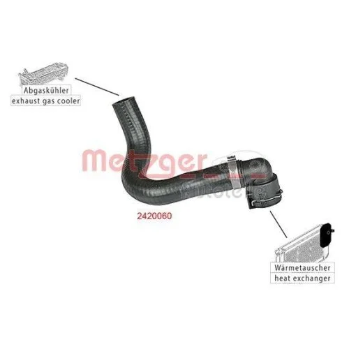 Шланг радіатора METZGER 2420060 для VAG, фото №2