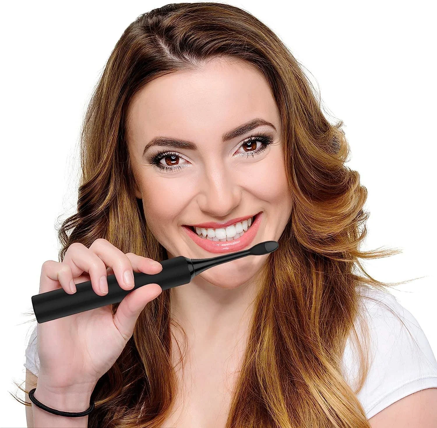 Набор электрических звуковых зубных щеток Lächen RM-H9 Double Pack 5 режимов 2 футляра, фото №3