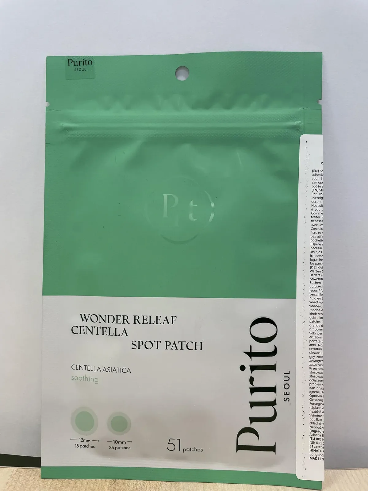Патчі для обличчя PURITO SEOUL Wonder Releaf Centella Spot Patch, Korean Centella, для чутливої шкіри, заспокійливі, 51 шт, фото №2