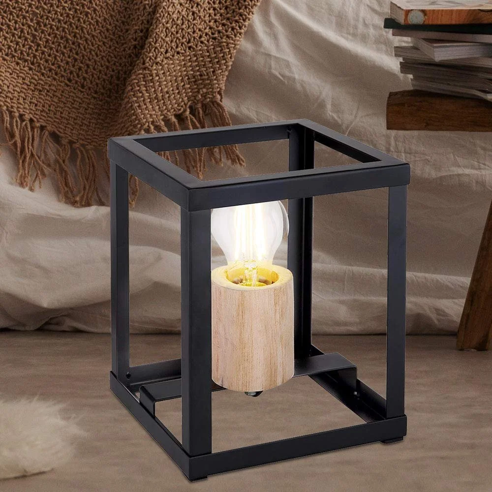 Настольная лампа Globo Wood Smart RGB LED 15 W 1300 Lm 17x17x20 см Черная, фото №3